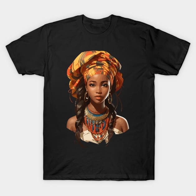 Afrocentric Girl T-Shirt by Graceful Designs